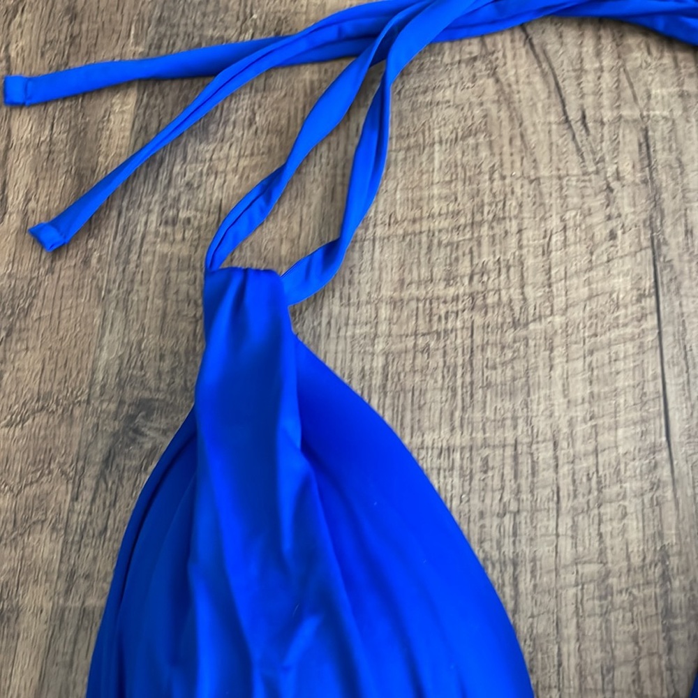 La Blanca Women's Standard Island Goddess Halter Triangle Swimsuit Top Blue 10 - Picture 7 of 12